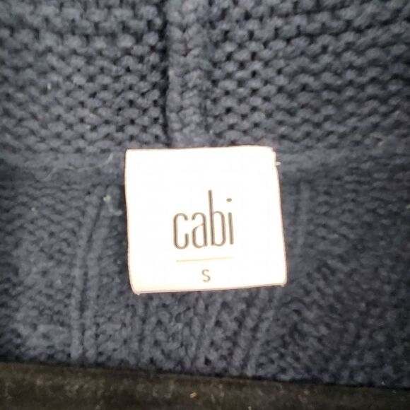 Cabi‎ Women's Cable Knit Cowl Neck Blue Sweater Size Small Style 3168 - Picture 3 of 5
